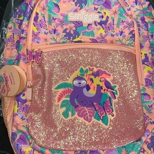 New Smiggle Junior Girls School Book Bag Backpack Coral Pink